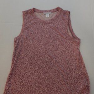 Athleta Tank Shirt Animal Print Rose Sleeveless Breezy